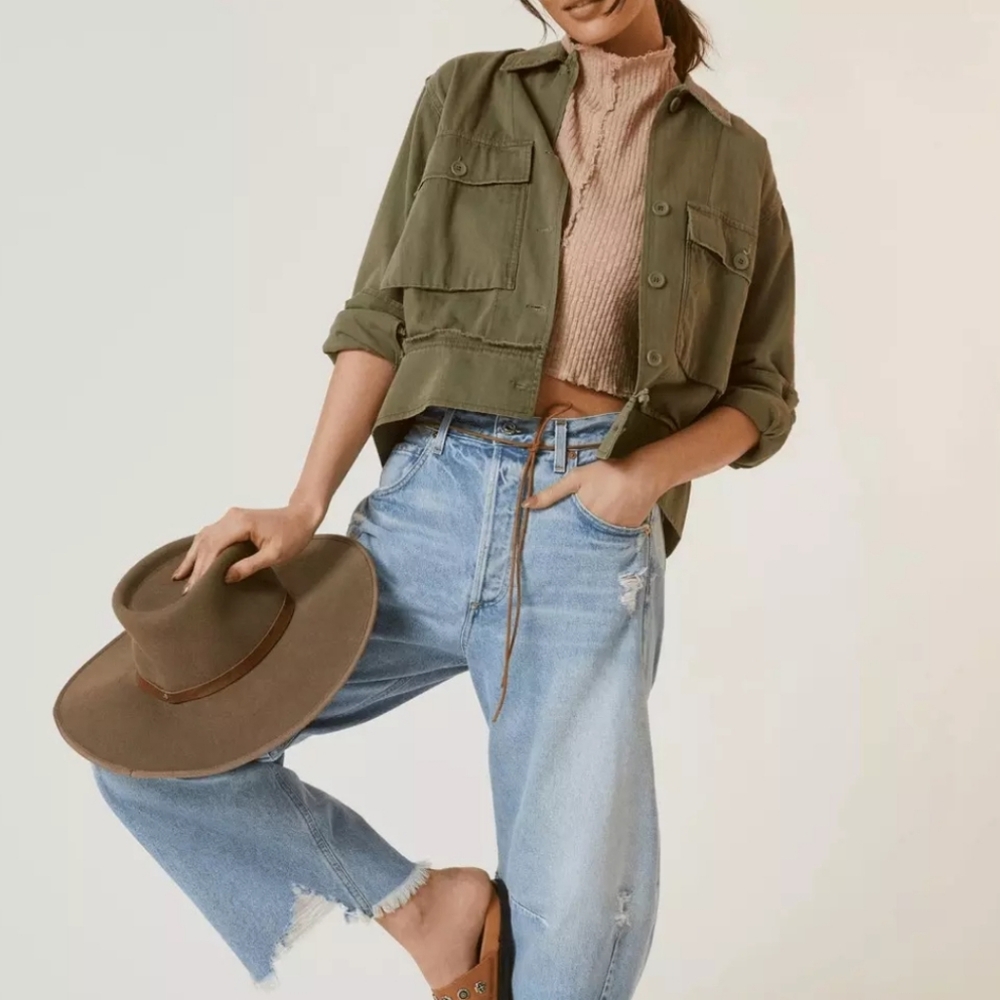 Anthropologie Tiny military green jacket